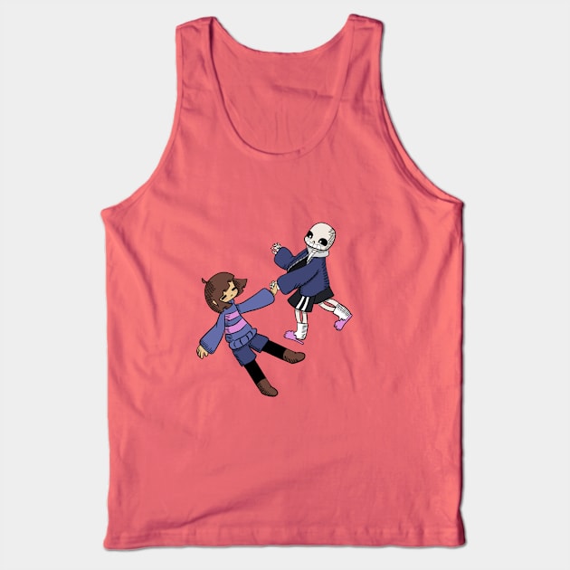 Sans and Frisk Tank Top by KunkyTheRoid